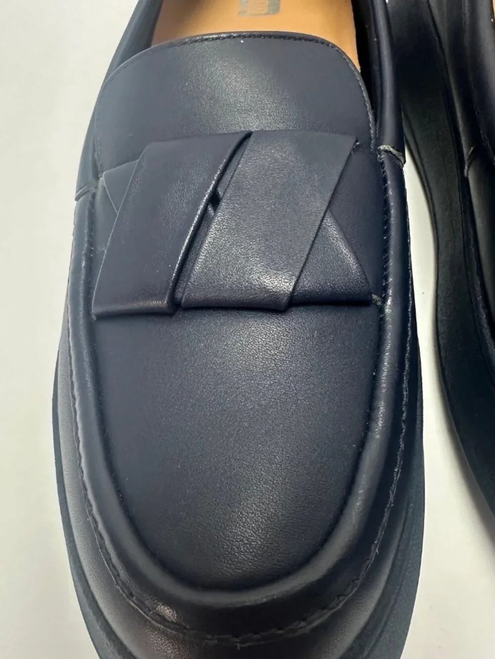 FitFlop Men's Leather Loafers Navy S 10 Preppy